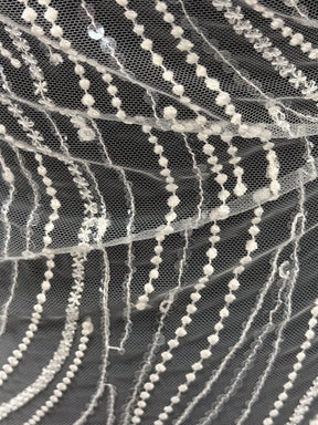 Ivory Sequin Lace - EB3011
