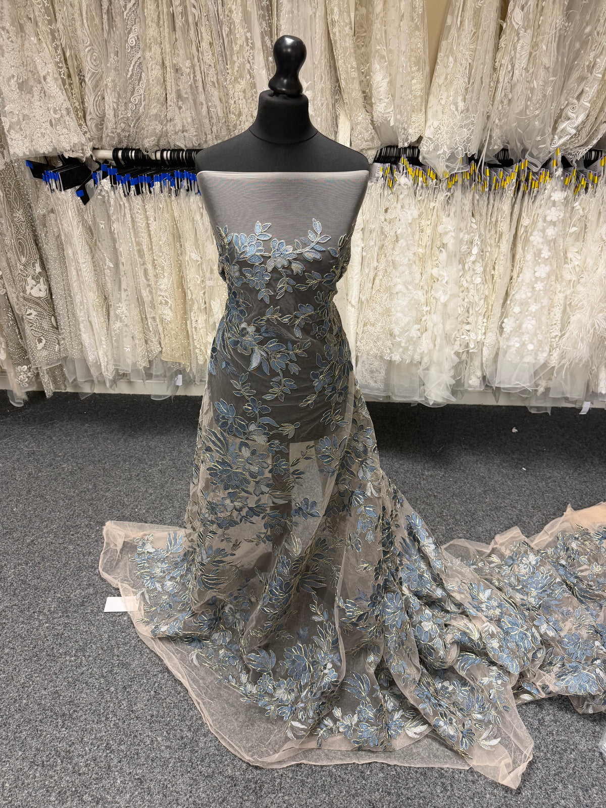 Blue Lace with Gold Cording - Kylar