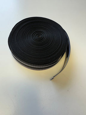 Black 25mm Straight Petersham - A14