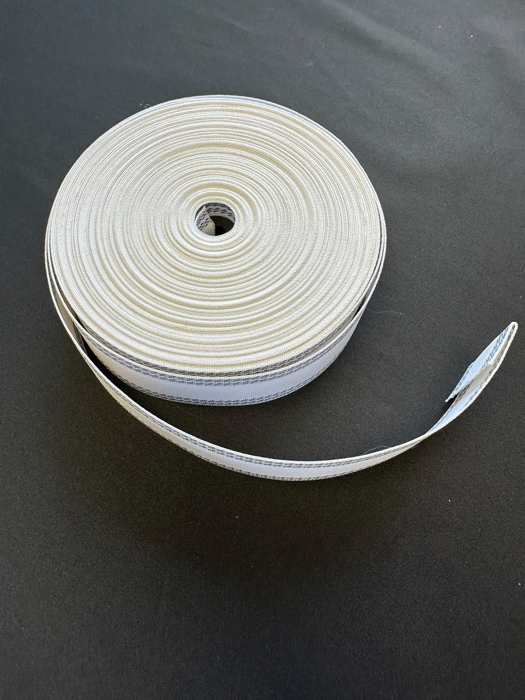 White 38mm Straight Petersham - A15