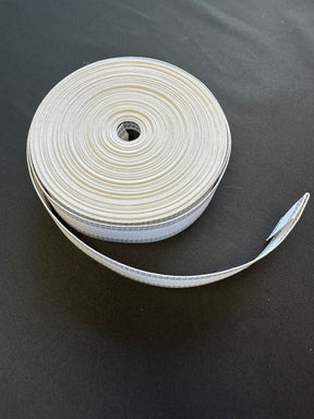 White 38mm Straight Petersham - A15