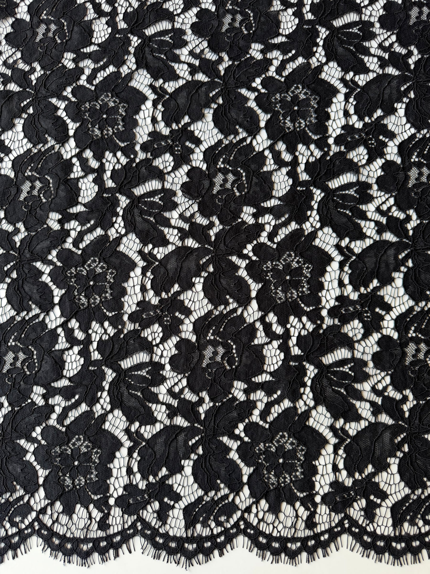 Black Raschel Lace - LA1002