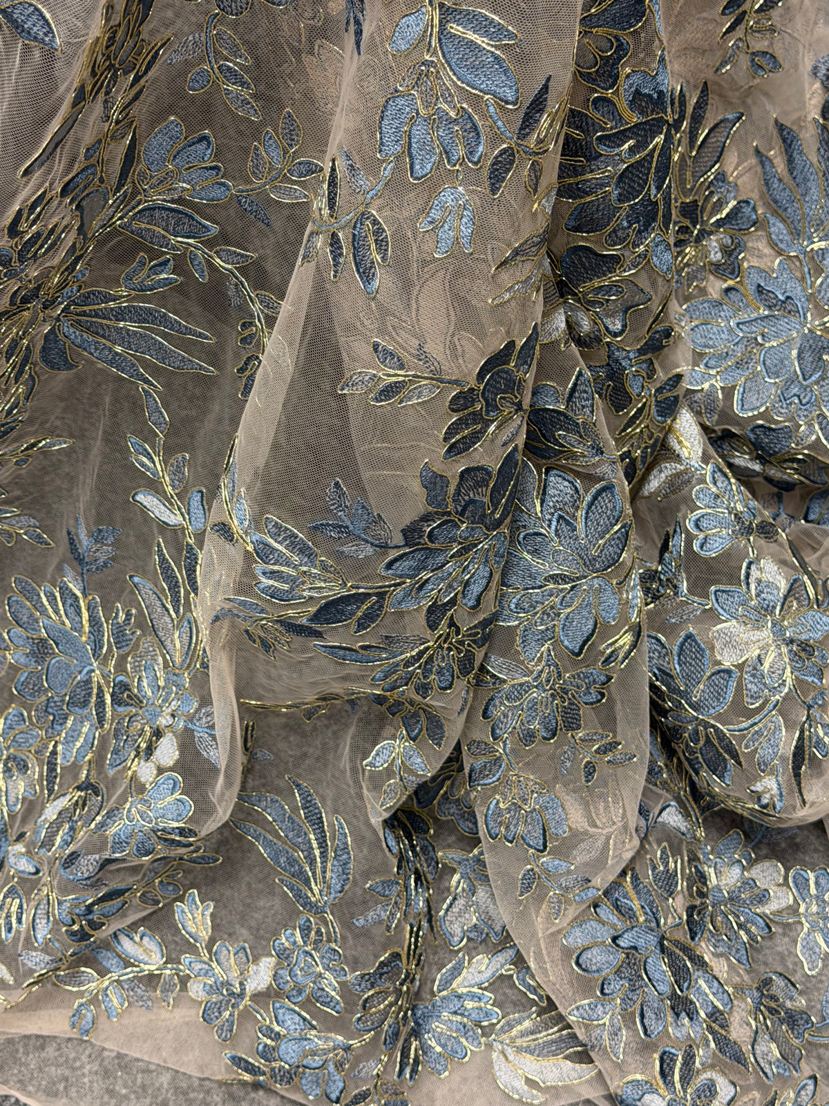 Blue Lace with Gold Cording - Kylar