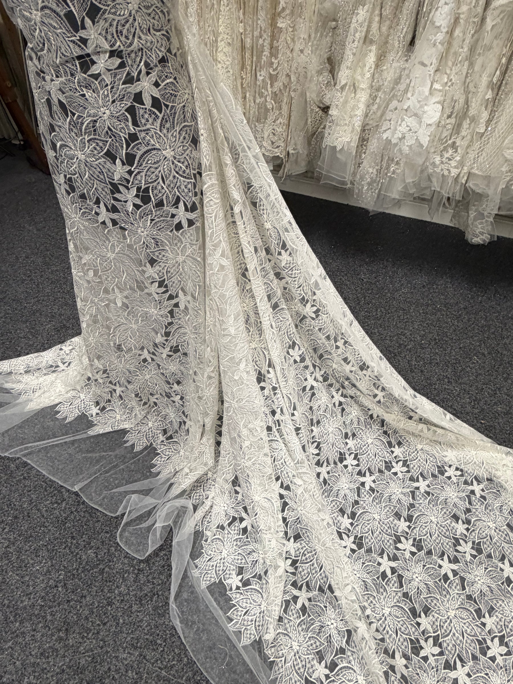 Ivory Embroidered Lace - Lalita