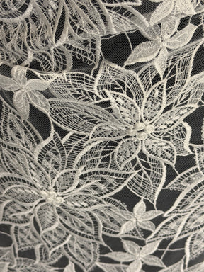Ivory Embroidered Lace - Lalita