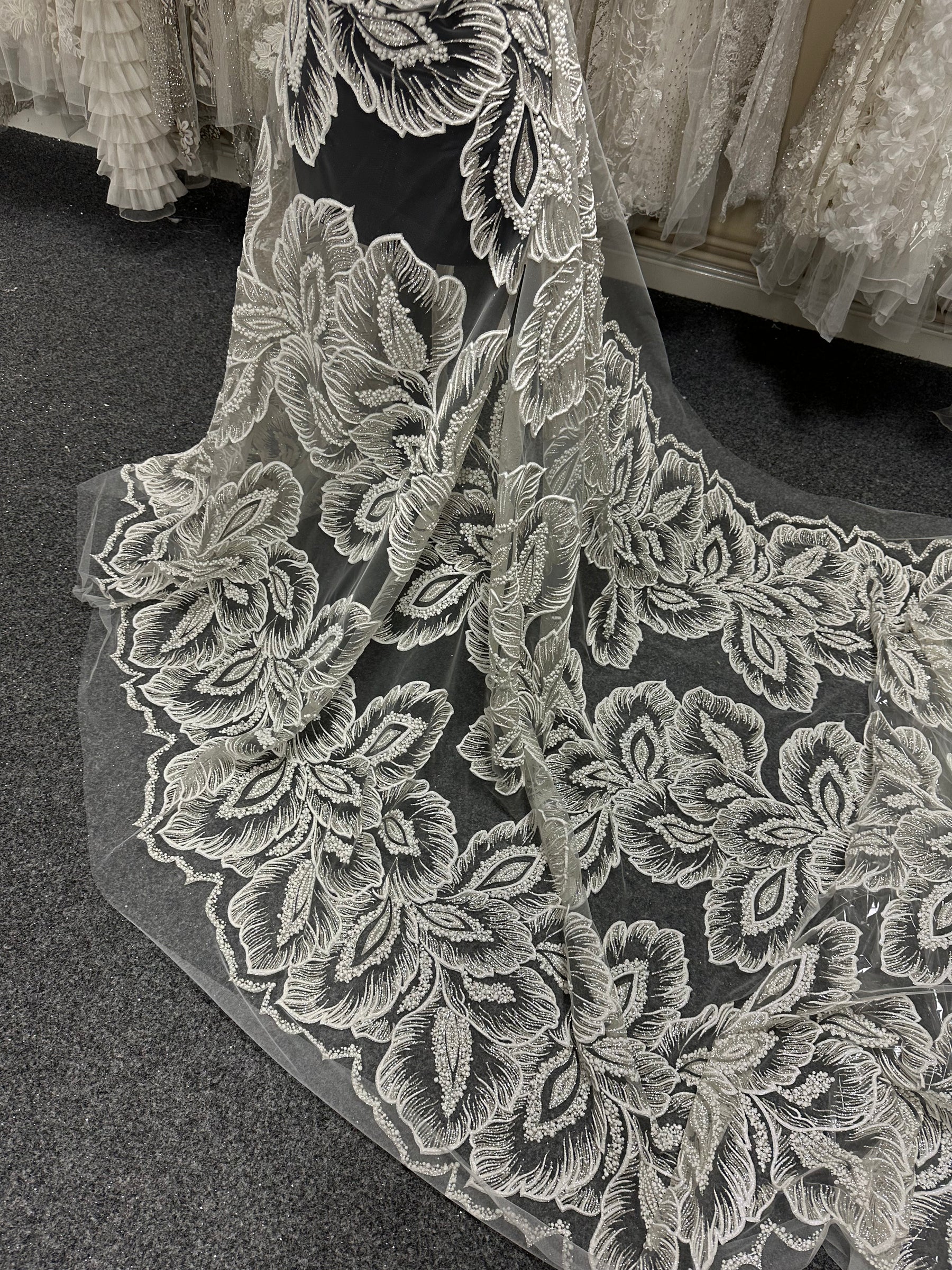 Ivory Glitter Lace – Leffy