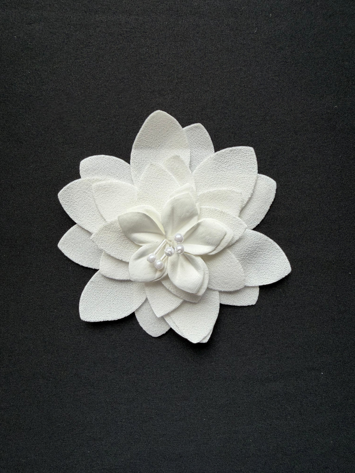 Ivory Flower Applique - Bedford (Large)
