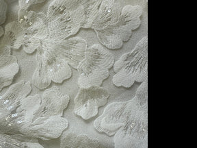 Ivory Sequin Floral Lace - Amity