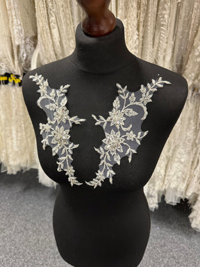 Crystal and Sequin Embellished Appliques - AP 8270 (CF)