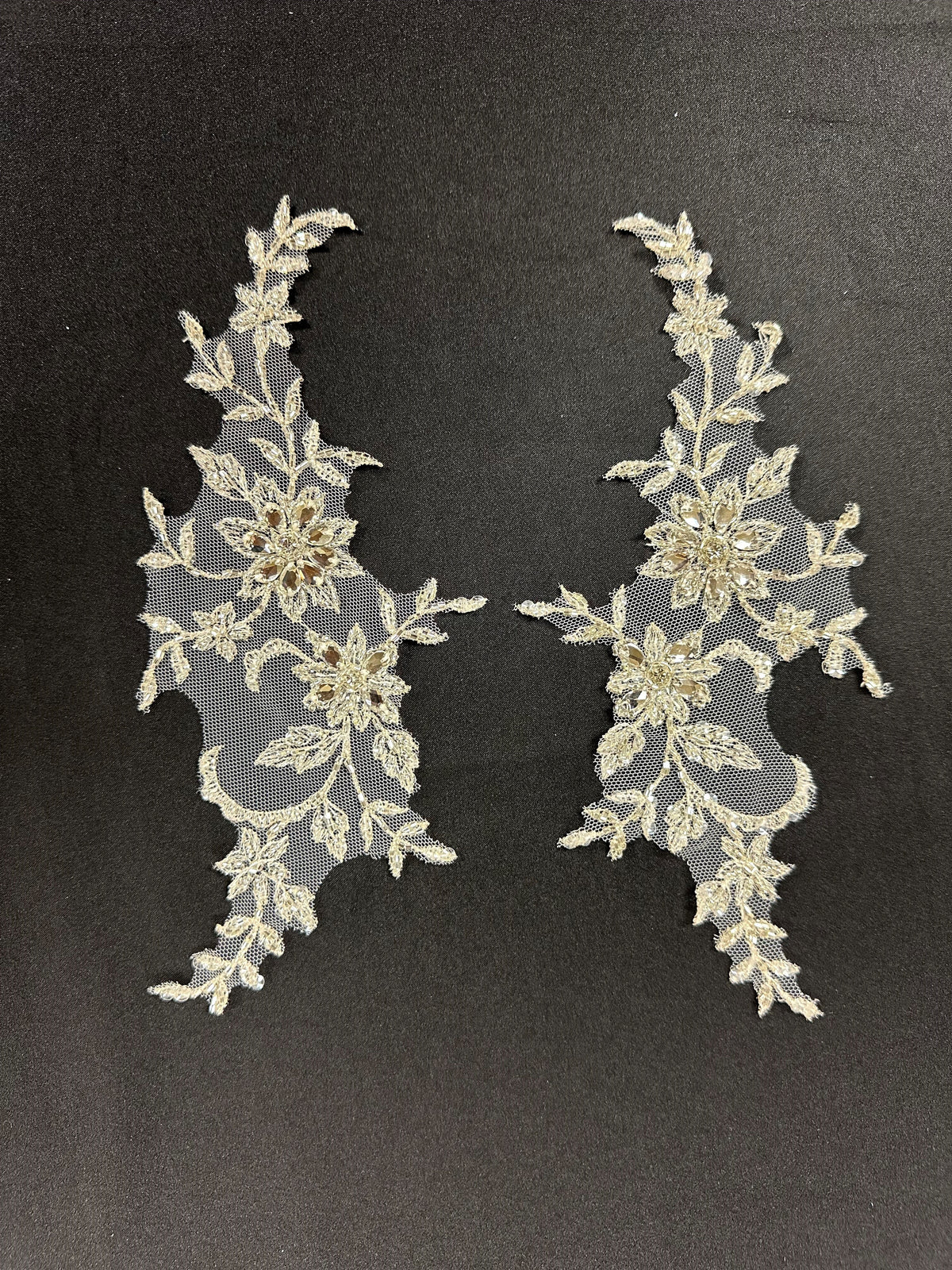 Crystal and Sequin Embellished Appliques - AP 8270 (CF)