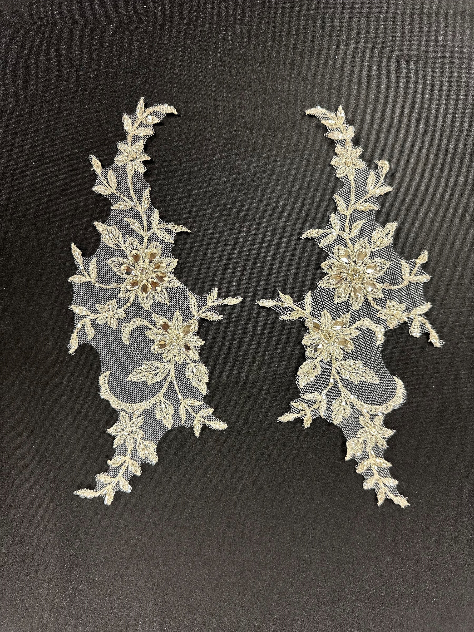 Crystal and Sequin Embellished Appliques - AP 8270 (CF)