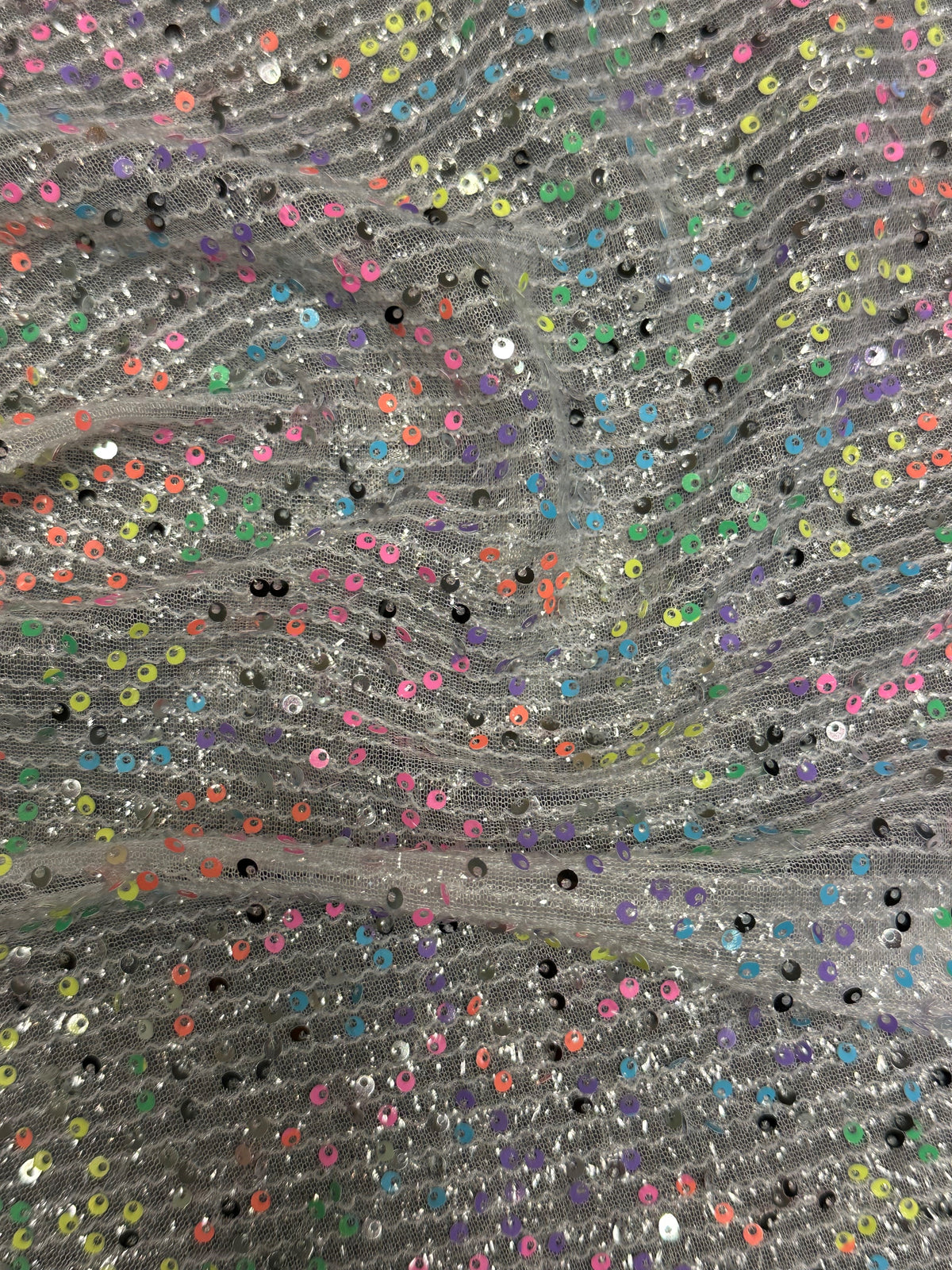 Multi-Colored Iridescent Sequin Tulle - Bilbao (CF)