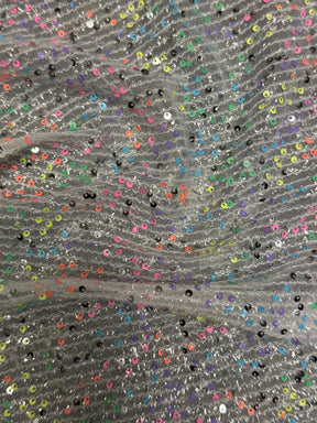Multi-Colored Iridescent Sequin Tulle - Bilbao (CF)