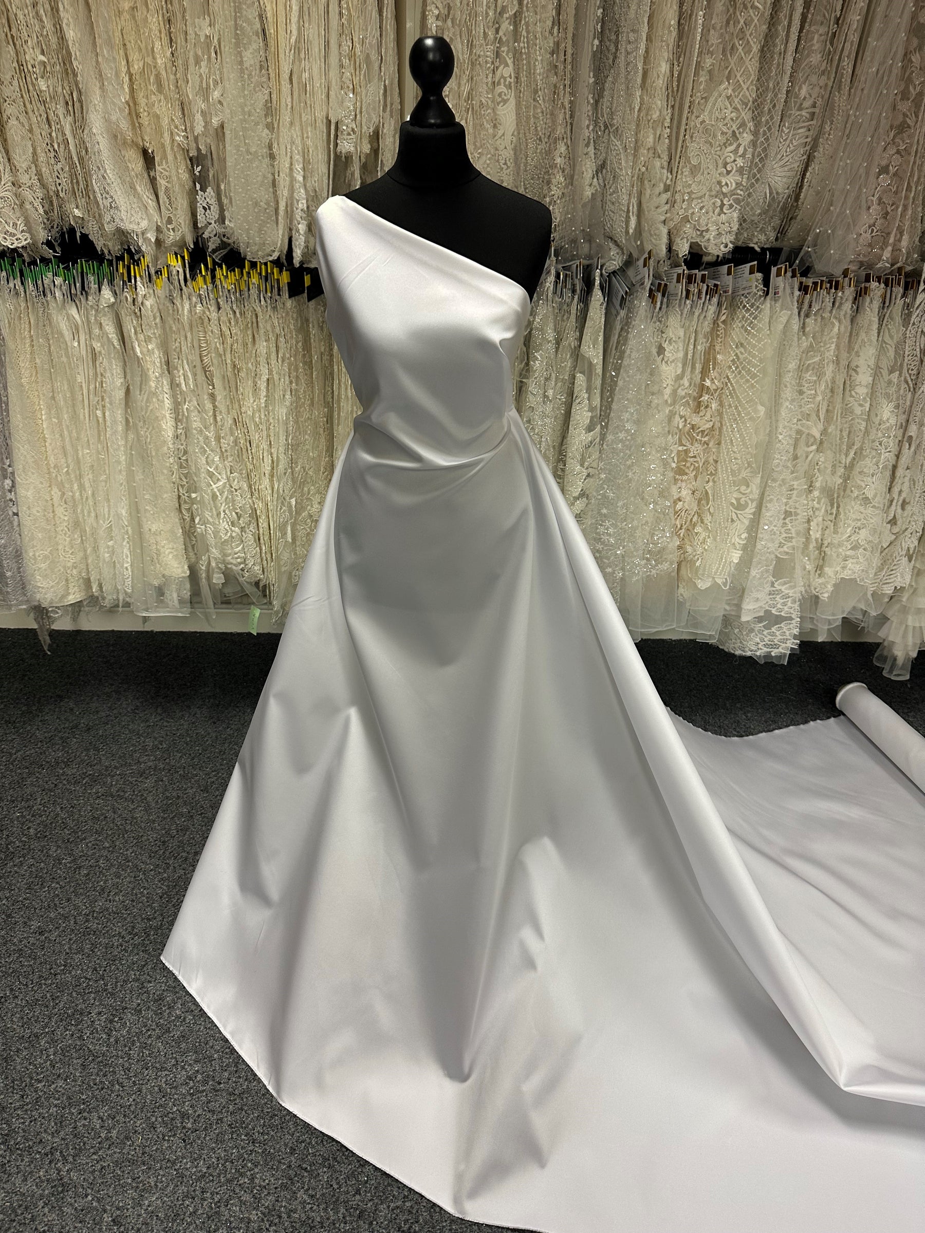 White Silk Blend Mikado - P596