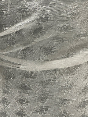 Ivory Shimmer Tassle Fabric - Affection