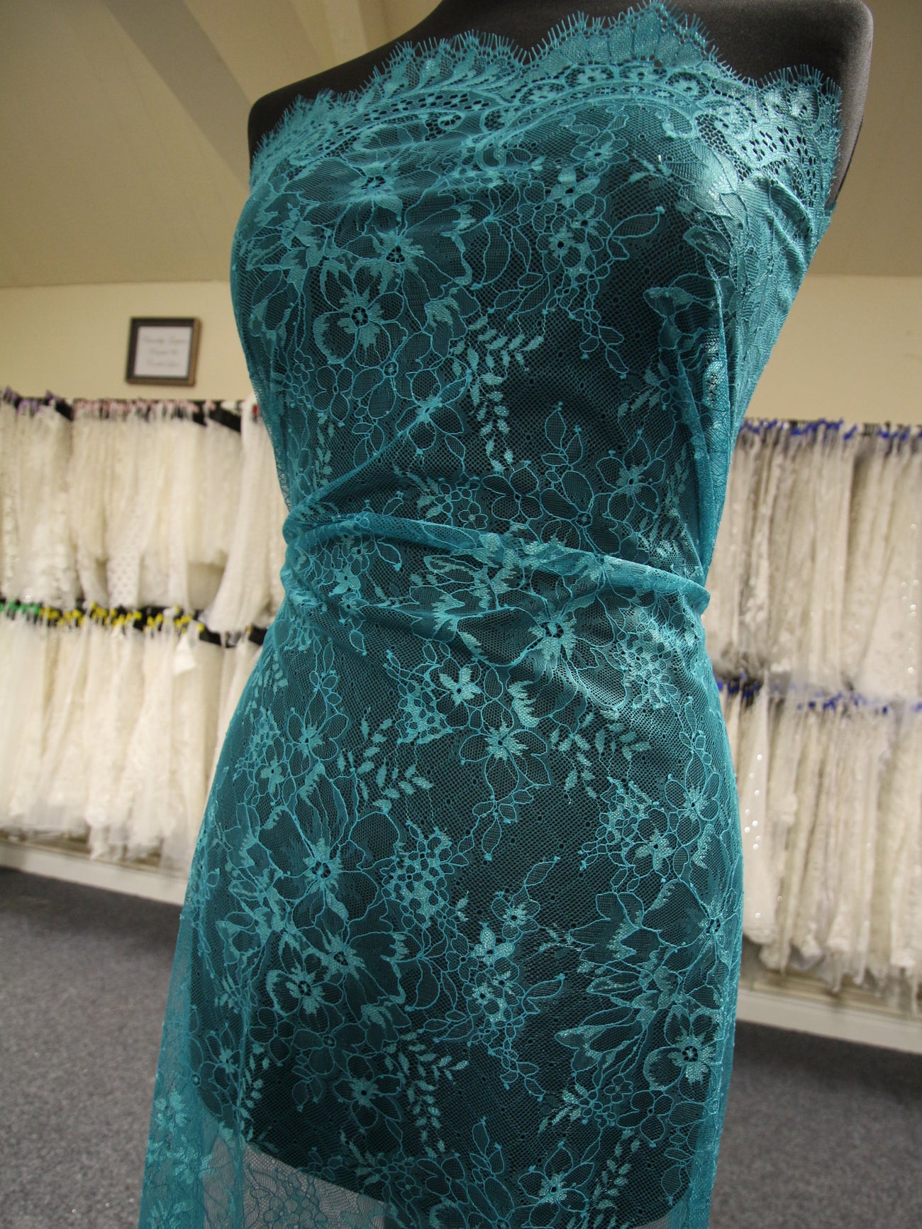 Aqua Raschel Stretch Lace Matina main image 1