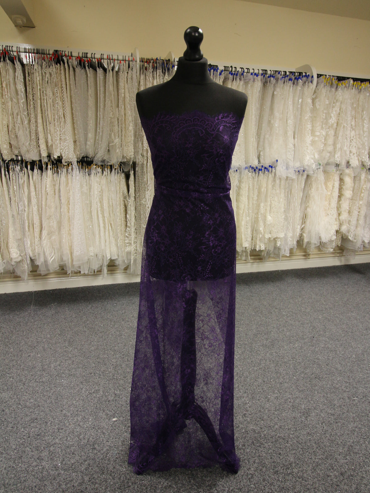 Aubergine Raschel Lace - Clio