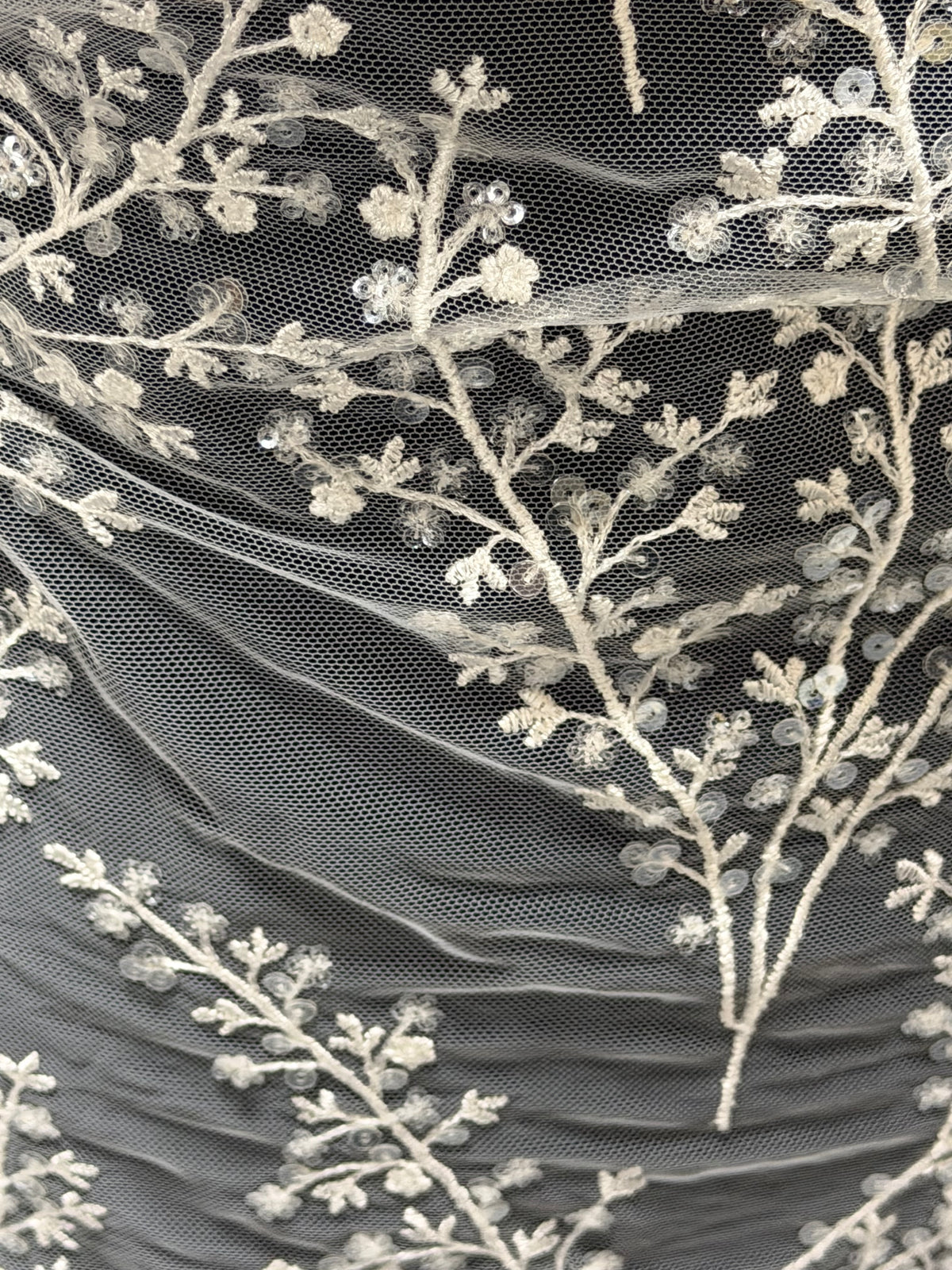 Ivory Sequin Lace - EB3065