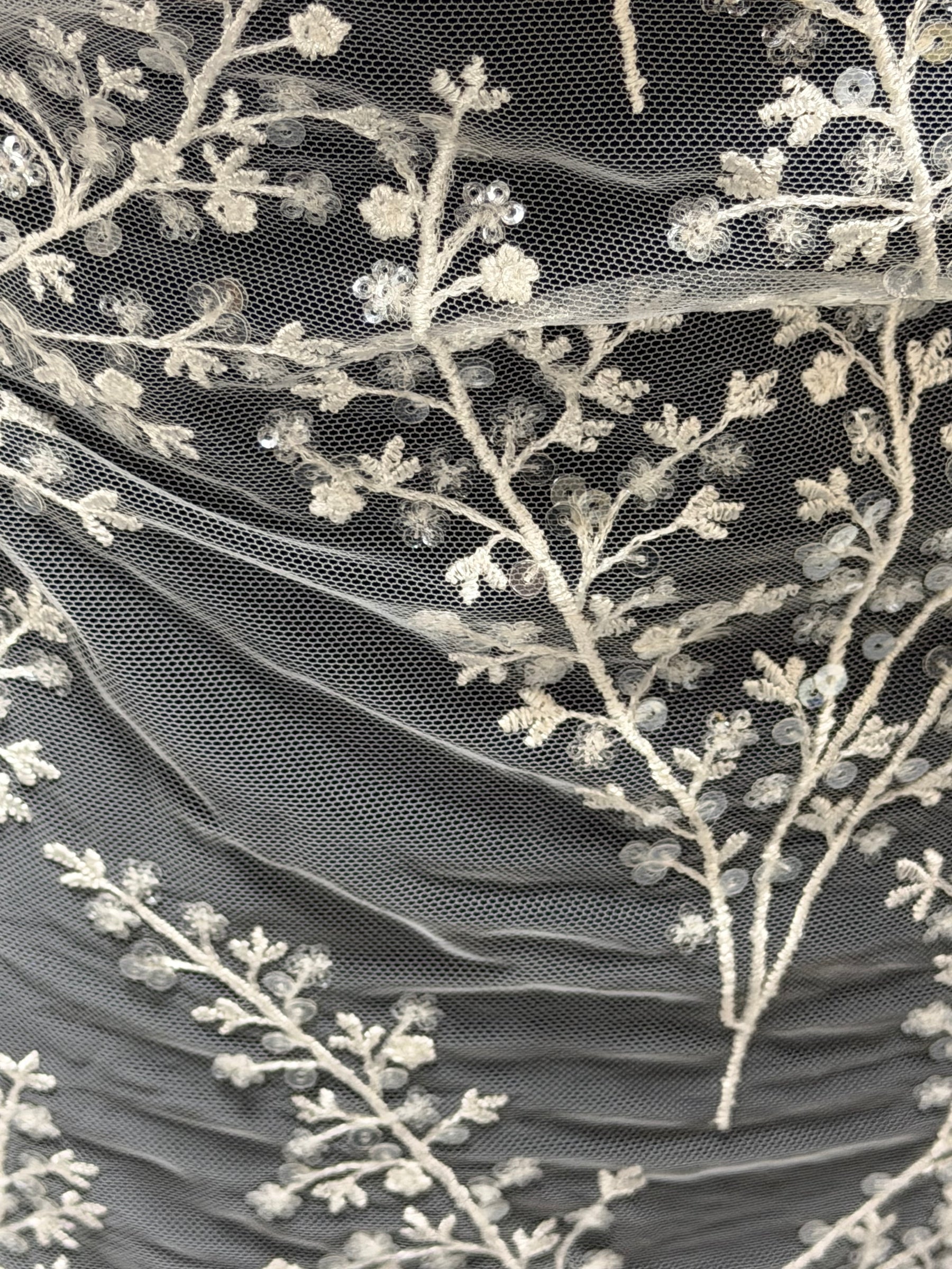 Ivory Sequin Lace - EB3065