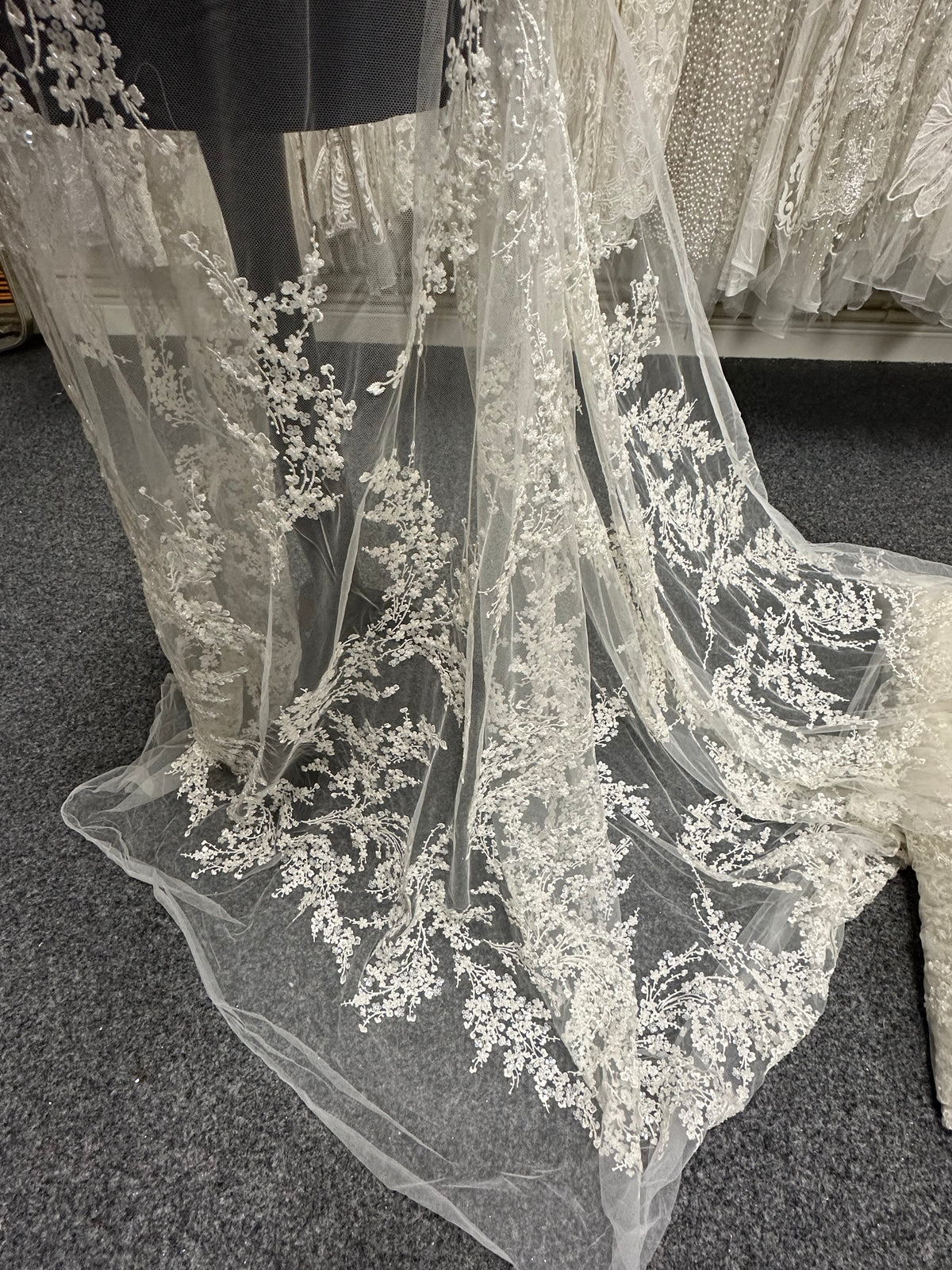 Ivory Embellished Embroidery Lace - Jazz