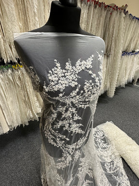 Ivory Embellished Embroidery Lace - Jazz