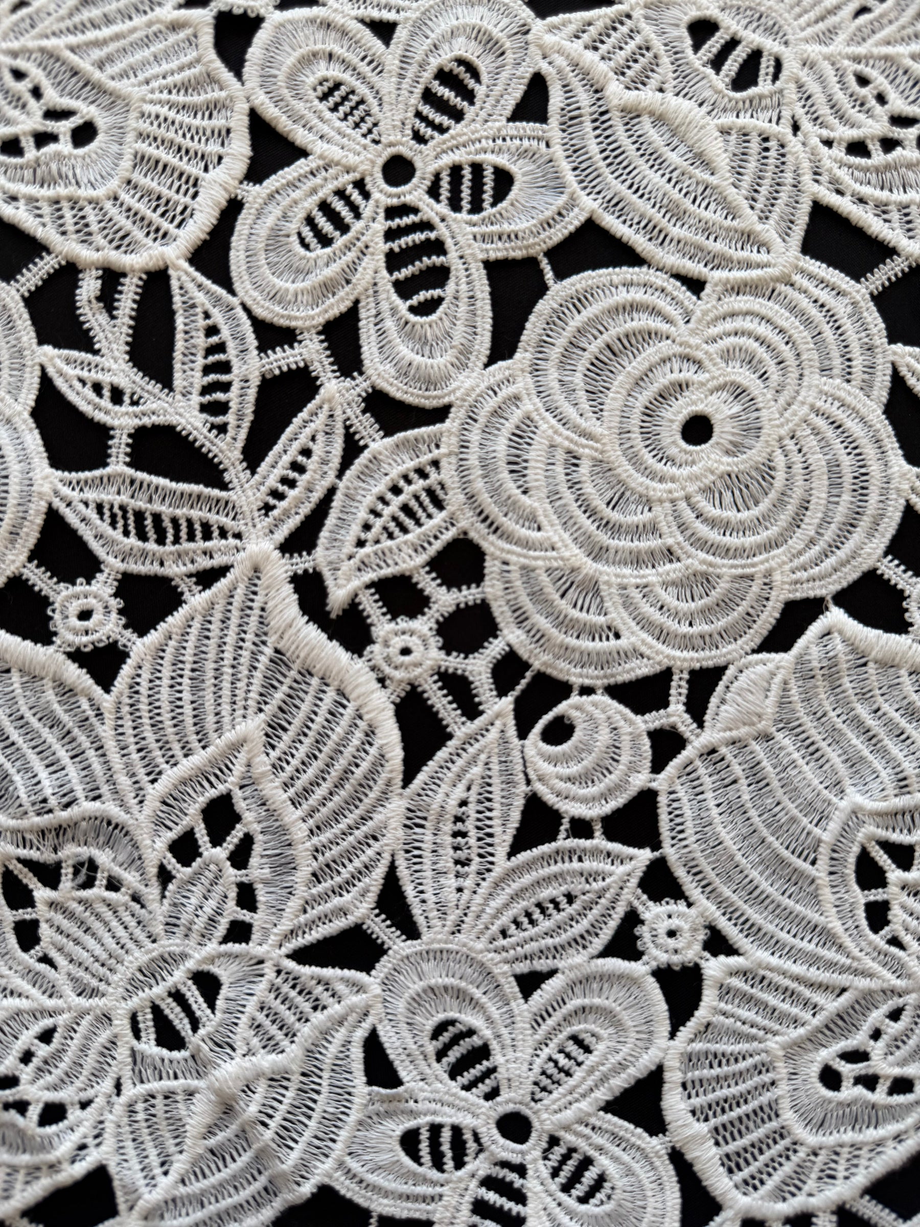 Ivory Stretch Guipure Lace - LB2015