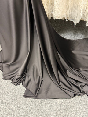 Black Polyester Stretch Satin - Estonia