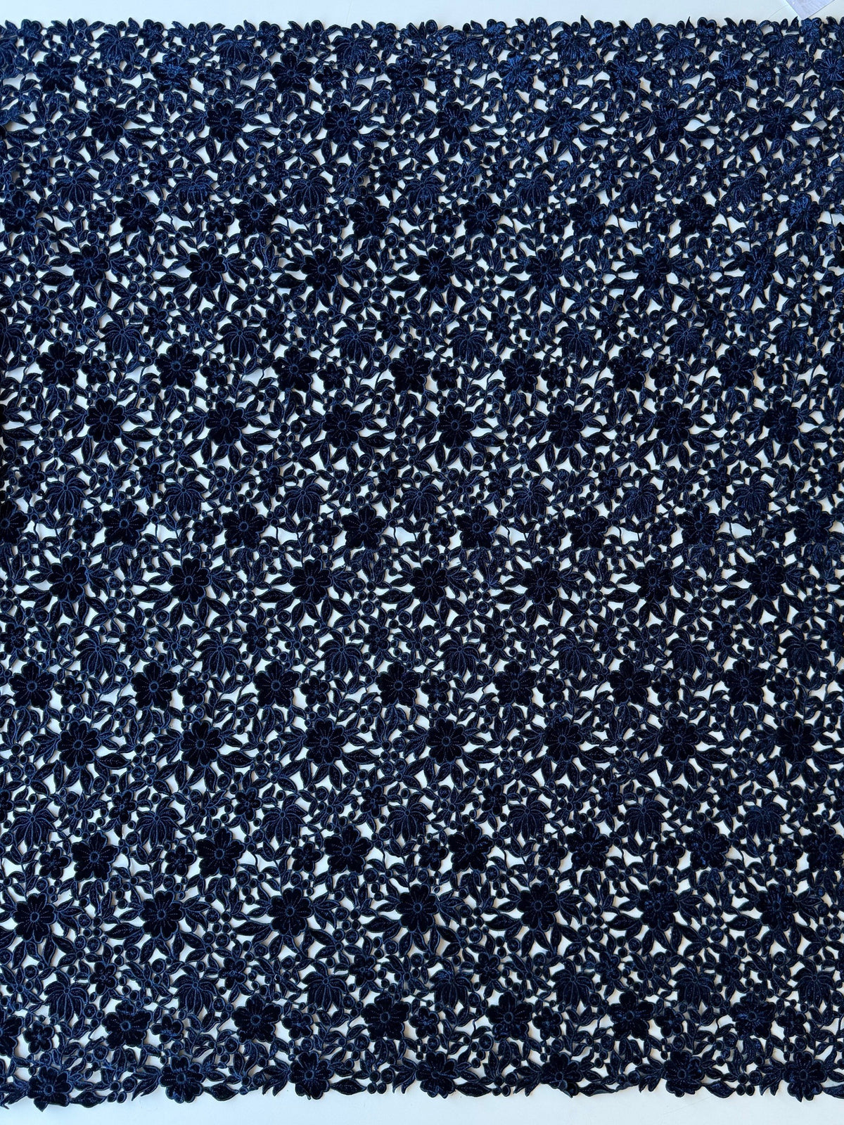 Navy Embroidered Velvet - EB6002