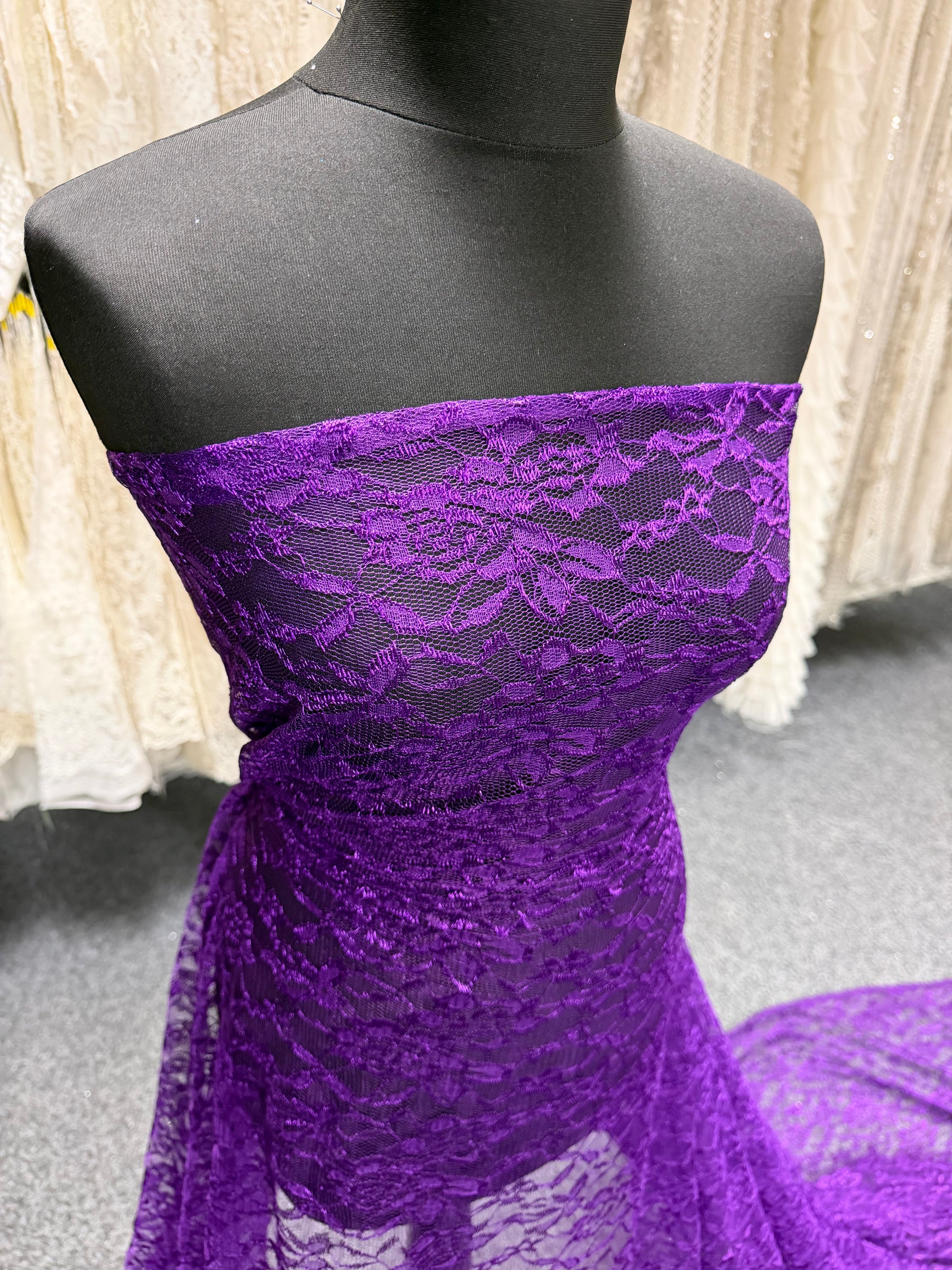 Purple Raschel Lace - P618