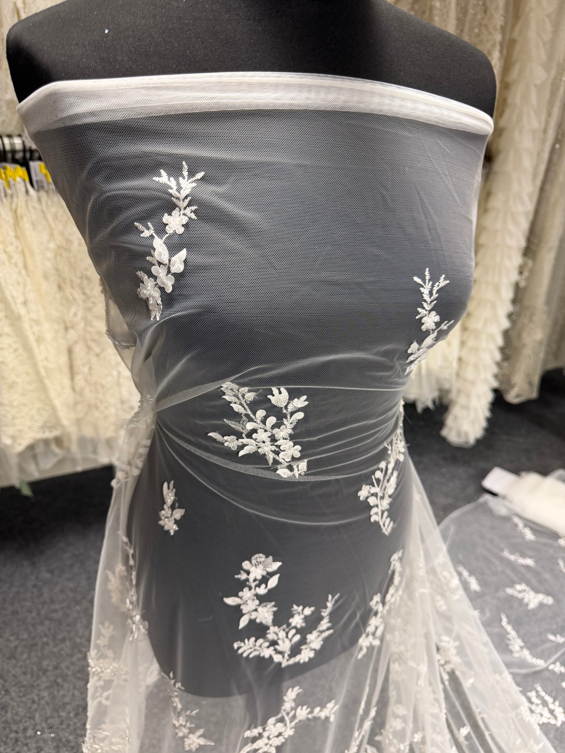 Ivory Beaded Lace - EB1073