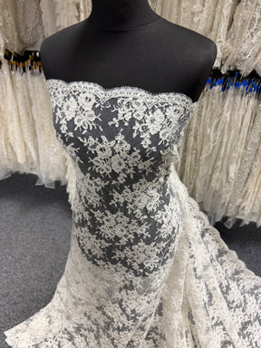 Ivory Corded Chantilly Lace – Zetina