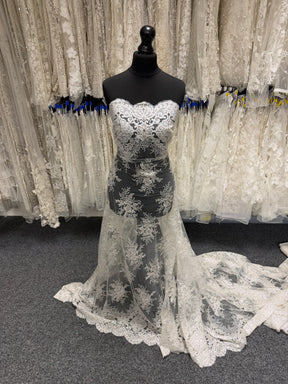 Ivory Sequin Embroidery Lace - EB3034