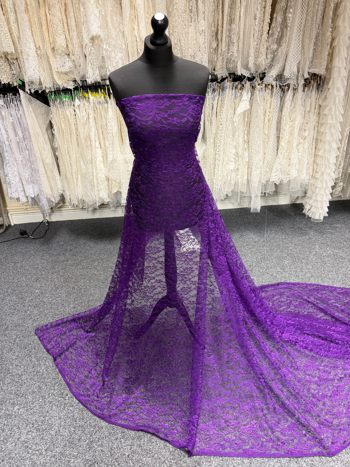 Purple Raschel Lace - P618