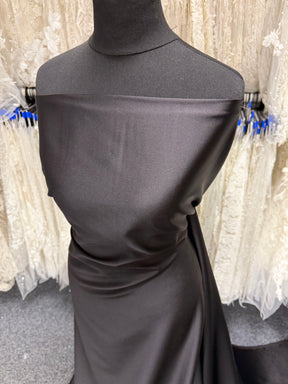 Black Polyester Stretch Satin - Estonia