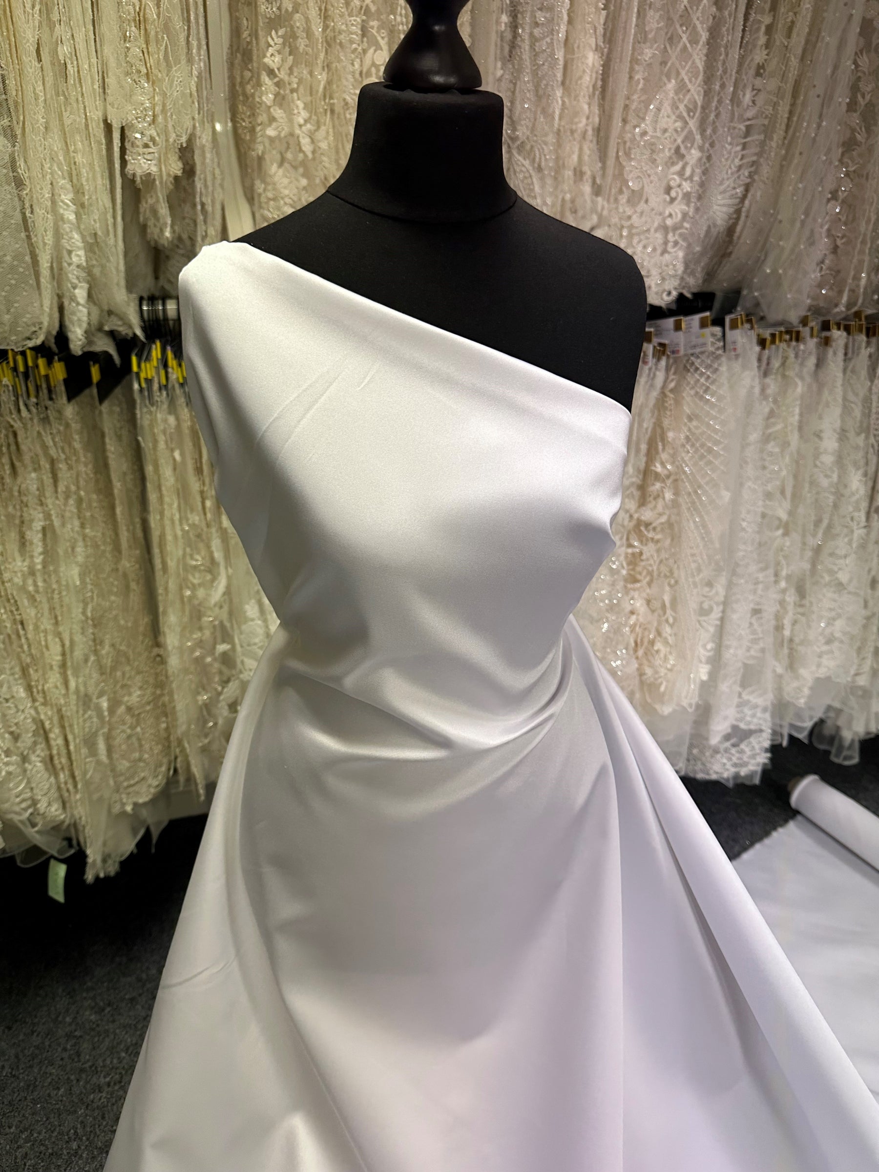 White Silk Blend Mikado - P596
