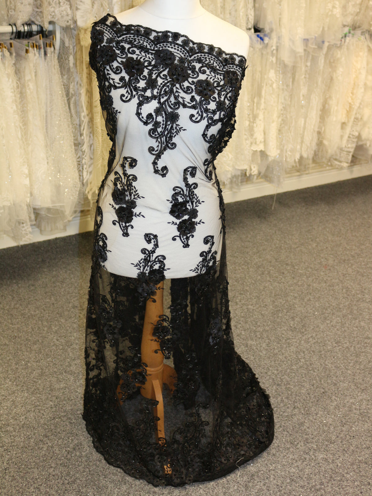 Black Beaded Lace - Nell