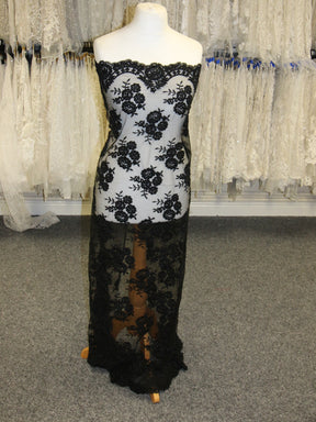 Black Corded Lace - Riaz