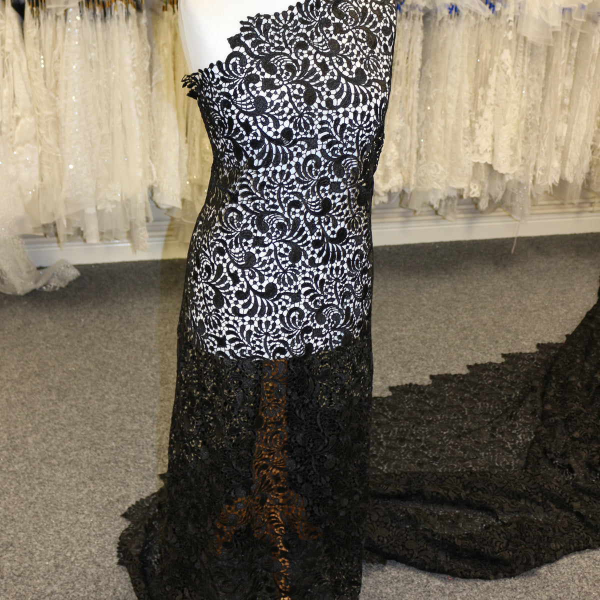新品】Guipure Lace Bustier ブラック Guipure Lace Bustier｜ギ