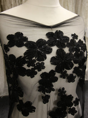 Black Embroidered Lace - Ashton
