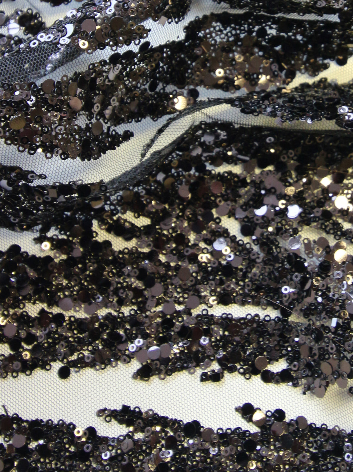 Black Sequin Glitter Lace - Divine