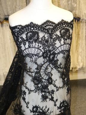 Black Beaded Lace - Ebony