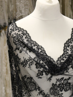 Black Raschel Lace - Jayne