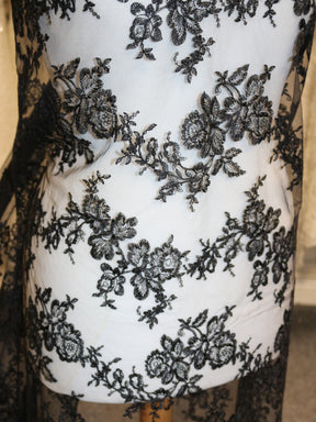 Black Raschel Lace - Pandora