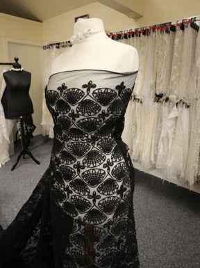 Black Embroidery Lace - Rivka