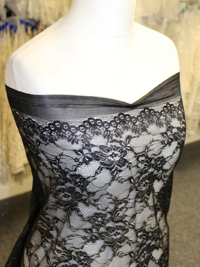 Black Raschel Lace - Roxanne