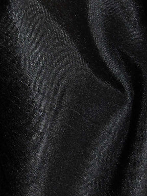 Black Polyester Satin Backed Dupion - Clarity