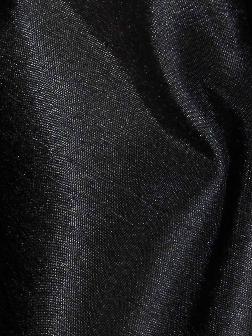 Black Polyester Satin Backed Dupion - Clarity