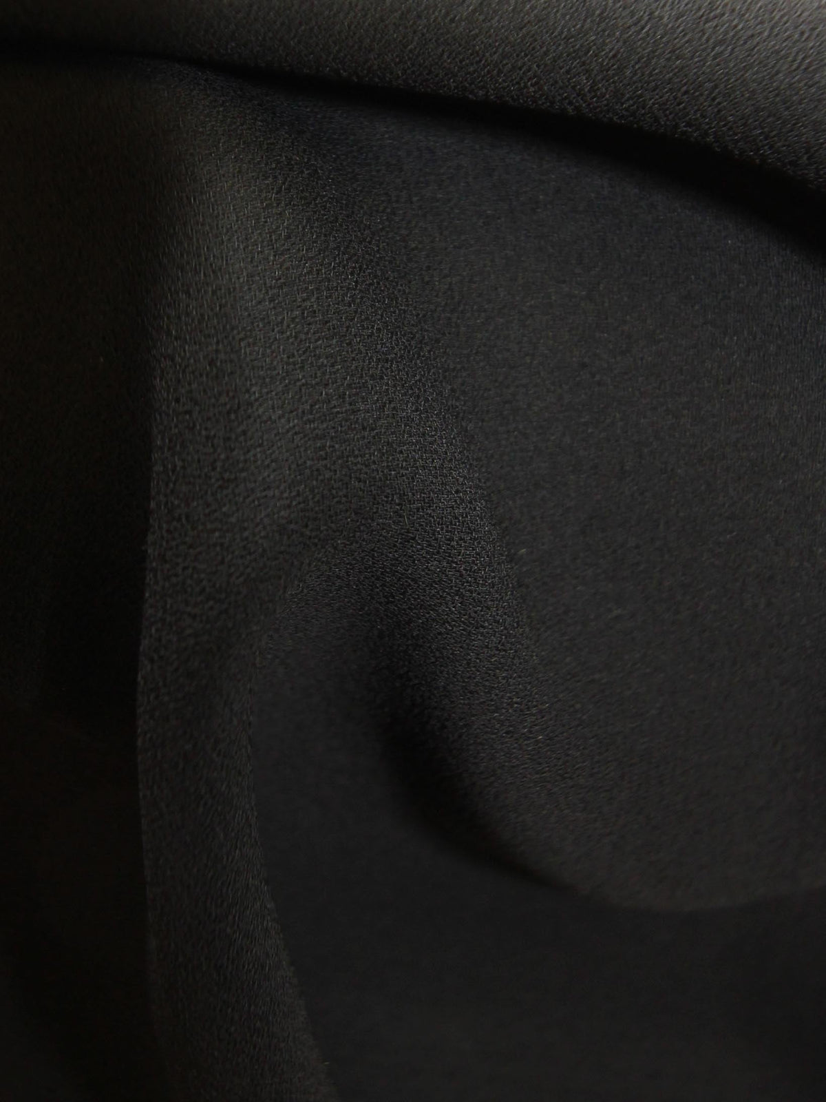 Black Polyester Crepe - Sacrament