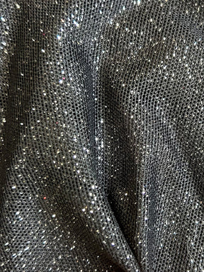 Black Stretch Glitter Fabric - Bastion Black Stretch Glitter Fabric - Bastion
