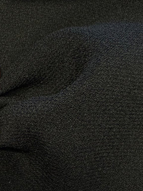 Black Polyester Satin Backed Crepe - Nepal
